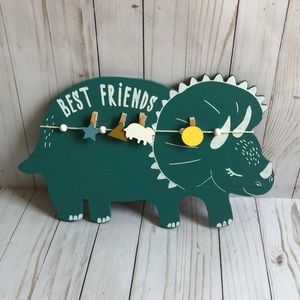 Triceratops Photo Clip Board Frame Art